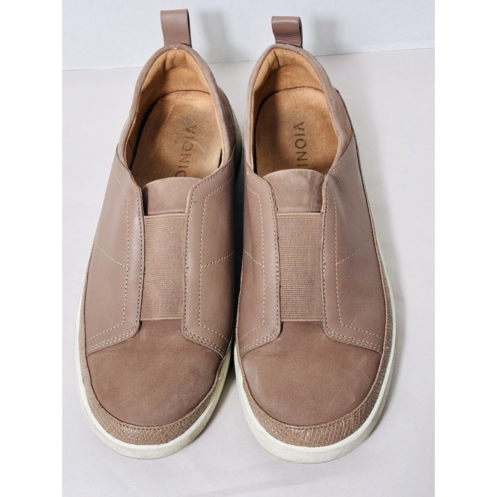 Vionic Zinah Slip On Loafer Women's Sz 8 Tan Leather Upper Casual Everyday Wear